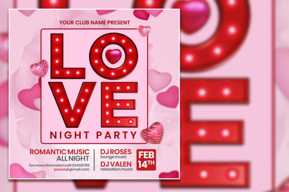 Design a Stunning Valentine Night Party Flyer in Minutes